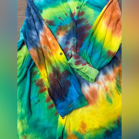 NWOT 1x Tye Dye Dress Top - Picture 3 of 5